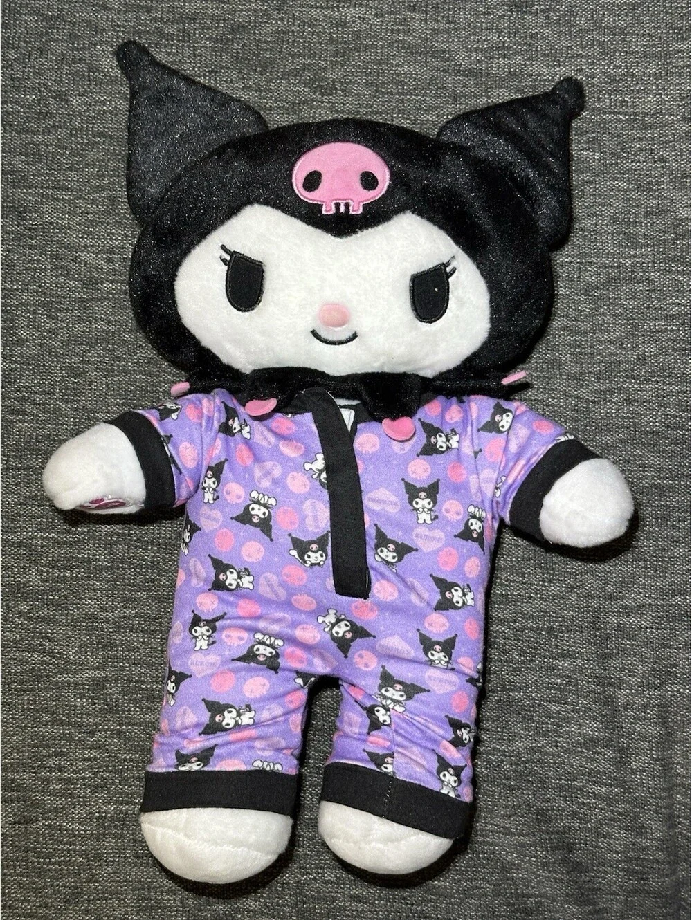 Kuromi Build A Bear BAB Sanrio With Pajamas No Tush Tag 17